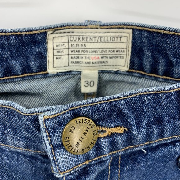 Current Elliott Straight Crop Released Hem Jeans - Picture 7 of 9